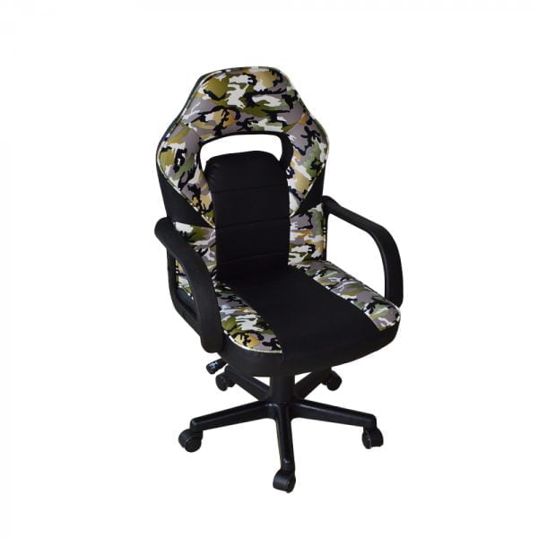 Chaise de bureau Thomas junior - chaise de jeu - réglable en hauteur - camouflage - VDD World