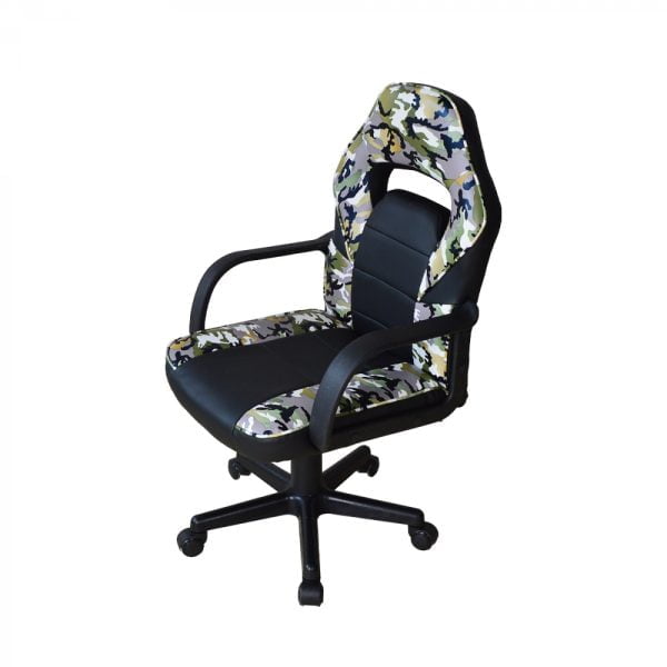 Chaise de bureau Thomas junior - chaise de jeu - réglable en hauteur - camouflage - VDD World