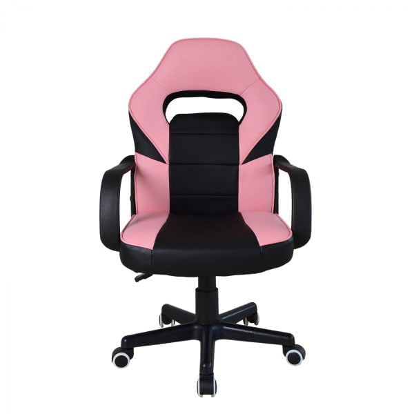 Chaise gaming Thomas junior - chaise de bureau style gaming - réglable en hauteur - rose noir - VDD World