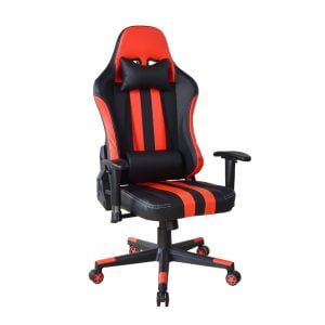 Chaise de jeu Tornado Relax Chaise de bureau - avec repose-pieds - ergonomique - design noir et blan - VDD World