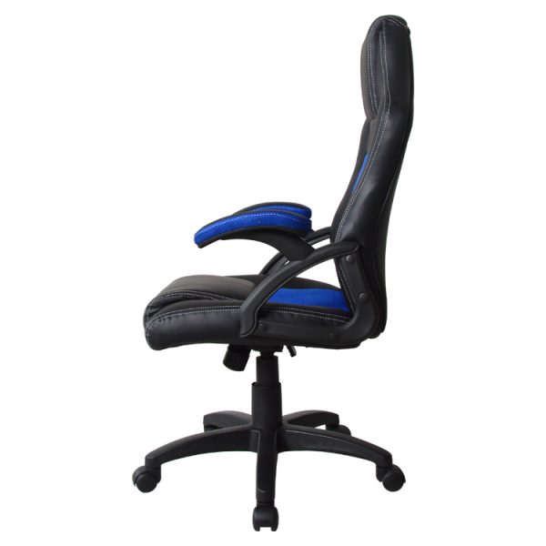 Chaise de bureau racing style gaming premium design Wouter bleu noir - VDD World