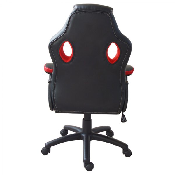 Chaise de jeu Wouter junior - chaise de bureau style gaming racing - réglable en hauteur - noir roug - VDD World