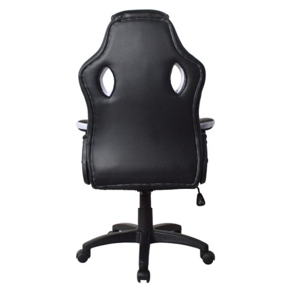 Chaise de bureau racing style gaming premium design Wouter blanc noir - VDD World
