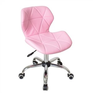 Chaise de bureau design moderne - fauteuil de direction - réglable en hauteur - rose