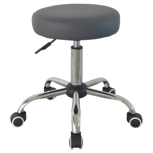 Tabouret de bureau - tabouret de bureau - tabouret de barbier - tabouret - réglable en hauteur - gri - VDD World