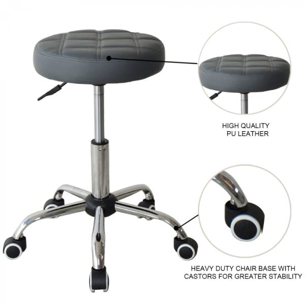 Tabouret de chaise de bureau - tabouret de bureau - tabouret de bureau - avec roulettes - réglable e - VDD World