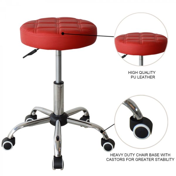 Tabouret de chaise de bureau - tabouret de bureau - tabouret de bureau - avec roulettes - réglable e - VDD World
