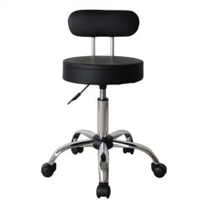 Tabouret pivotant avec dossier - tabouret de travail - tabouret de selle - tabouret - réglable en ha