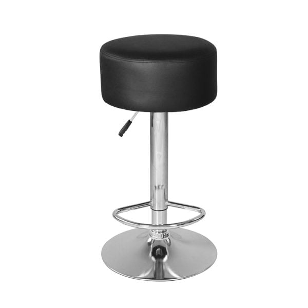 Tabourets de bar élégants avec siège noir et hauteur réglable – Chaise de cuisine – Lot de deux - VDD World