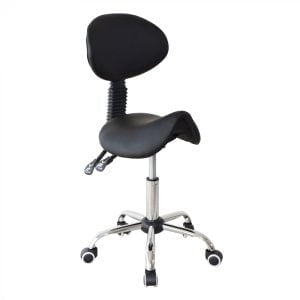 Dossier de tabouret de selle inclinable de manière ergonomique - tabouret de barbier - tabouret