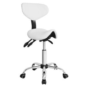 Tabouret de bureau - tabouret de bureau - tabouret de barbier - tabouret - réglable en hauteur - gri - VDD World