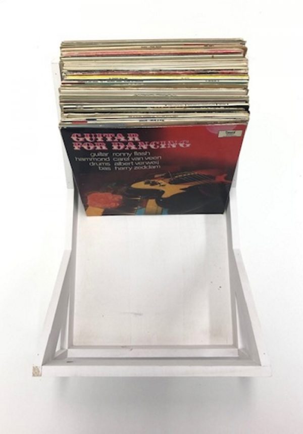 LP vinyl records caisse de rangement en bois boîte décorative pour 100 pièces blanc - VDD World