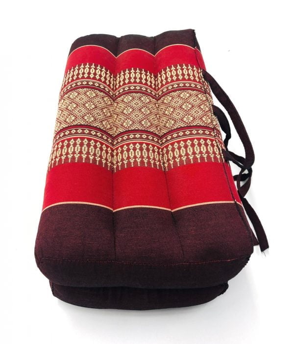Coussin d'assise méditation et yoga tapis pliable portable 40 cm x 40 cm x 7 cm Rouge Bordeaux - VDD World