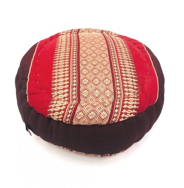 Coussin de méditation yoga zafu autour du design thaïlandais original 32 cm Rouge - VDD World