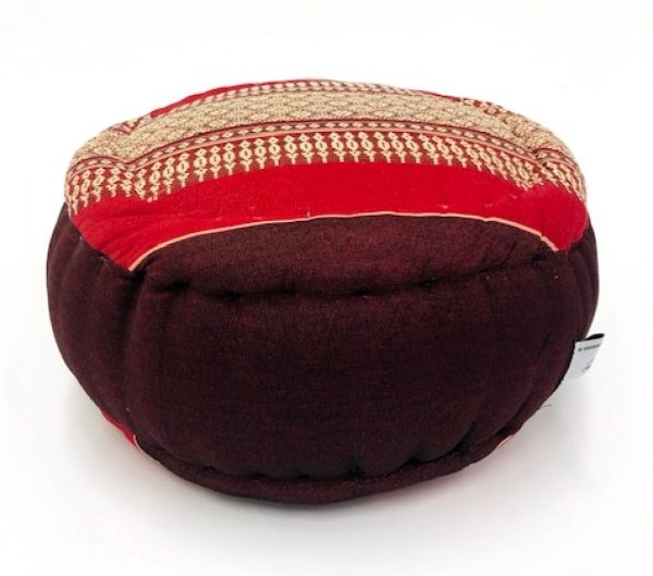 Coussin de méditation yoga zafu autour du design thaïlandais original 32 cm Rouge - VDD World