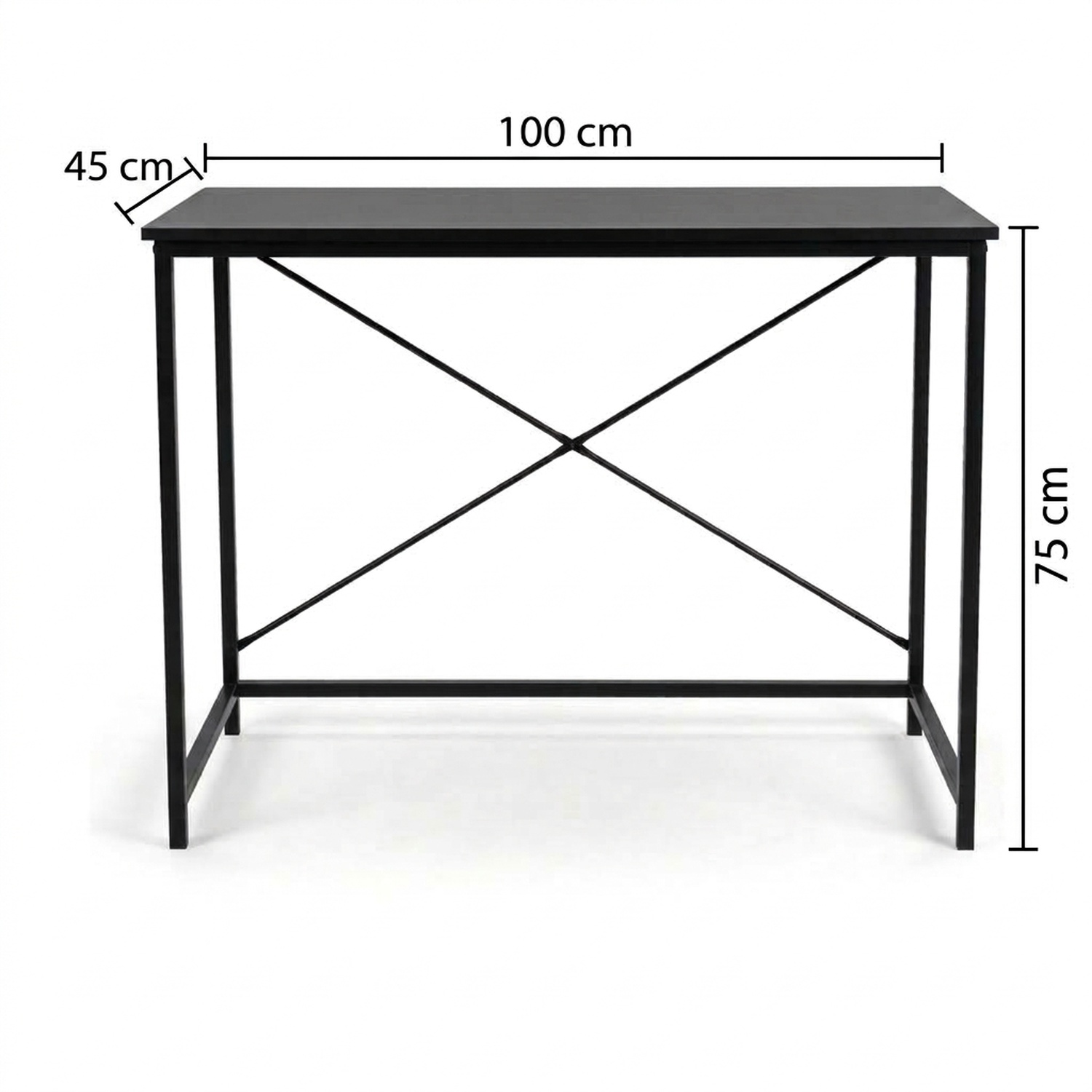 VDD - Bureau - Noir vintage - Bureau - Table d'ordinateur - Table pour ordinateur portable - Bureau noir - Bureau d'ordinateur - 100 x 45 x 75 cm - VDD World FR VDD - Bureau - Noir vintage - Bureau - Table d'ordinateur - Table pour ordinateur portable - Bureau noir - Bureau d'ordinateur - 100 x 45 x 75 cm - VDD World FR