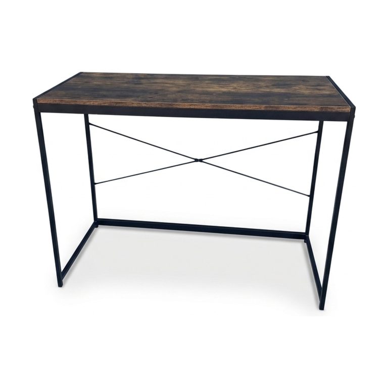 VDD - Bureau - Marron vintage - Bureau - Table d'ordinateur - Table pour ordinateur portable - Bureau noir et marron vintage - Bureau d'ordinateur - 100 x 45 x 75 cm