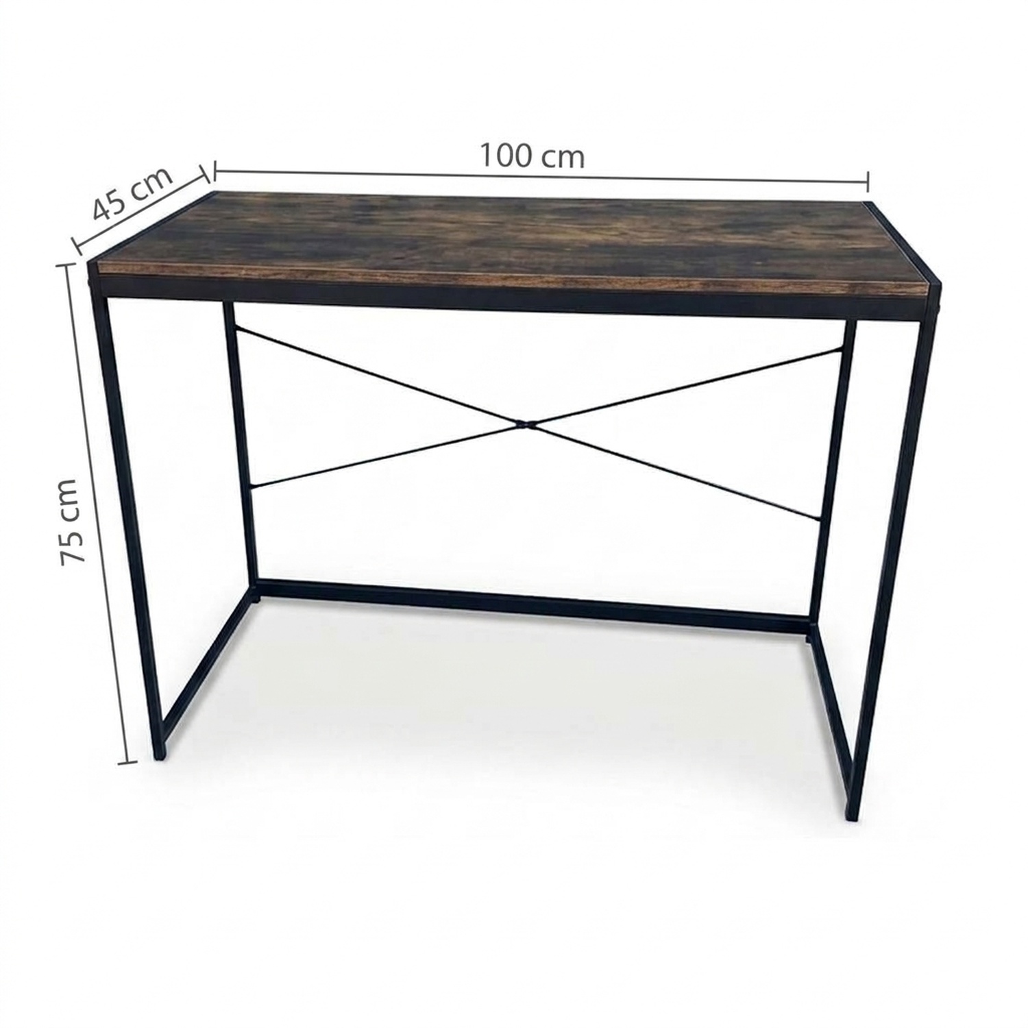 VDD - Bureau - Marron vintage - Bureau - Table d'ordinateur - Table pour ordinateur portable - Bureau noir et marron vintage - Bureau d'ordinateur - 100 x 45 x 75 cm - VDD World FR VDD - Bureau - Marron vintage - Bureau - Table d'ordinateur - Table pour ordinateur portable - Bureau noir et marron vintage - Bureau d'ordinateur - 100 x 45 x 75 cm - VDD World FR