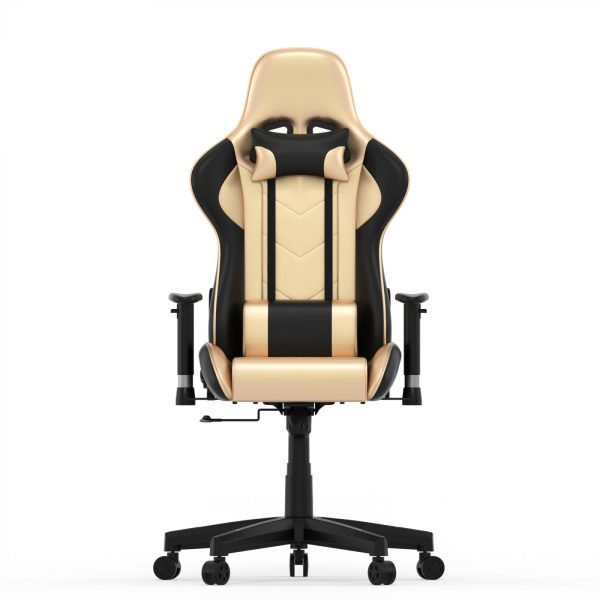 Chaise de jeu Goldgamer deluxe - chaise de bureau - chaise de jeu - or noir - VDD World