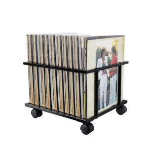 Meuble de rangement pour disques lp - stocker des disques vinyles lp - bibliothèque - marron - VDD World