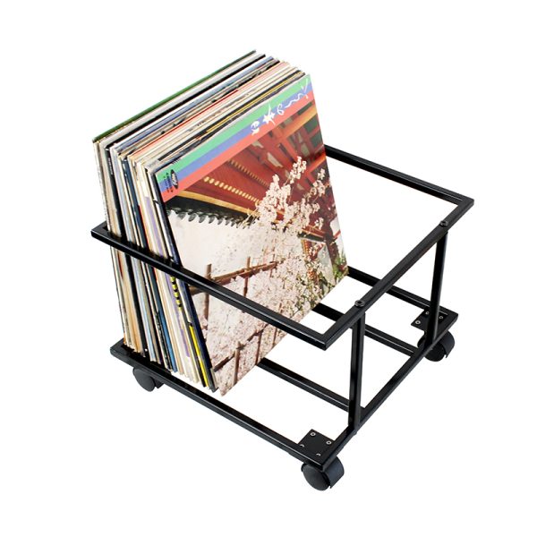 Boîte de rangement mobile pour vinyles lp - chariot de rangement - rangement des disques vinyles lp - VDD World