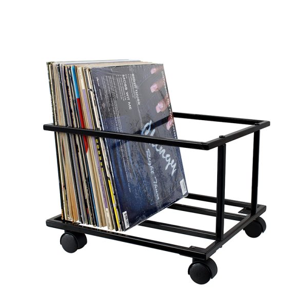 Boîte de rangement mobile pour vinyles lp - chariot de rangement - rangement des disques vinyles lp - VDD World