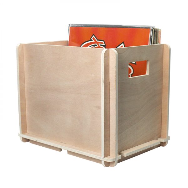 Boîte de rangement pour disques vinyle LP - Caisse de stockage de vinyle LP - bois - marron - VDD World