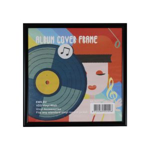 LP vinyl design rack de stockage record rack retro pour 60 à 70 vinyles LPs de 12 pouces noir - VDD World