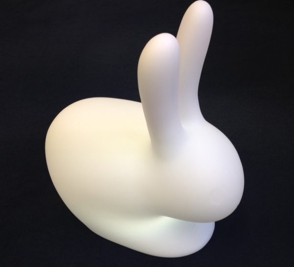 Lampe de nuit pour enfant Lapin LED 16 couleurs RGB blanc rechargeable 45 cm - VDD World