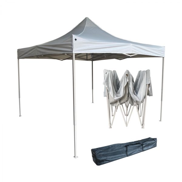 Tente de fête GRIS 3m x 3m pliable - VDD World