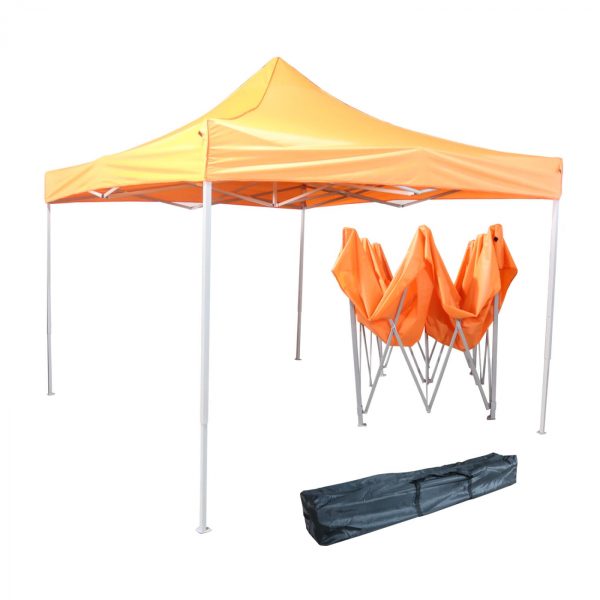 Tente de fête ORANGE 3m x 3m pliable - VDD World