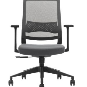 Chaise de bureau Phoenix ergonomique - réglable - dossier résille et assise tissu nano tissé