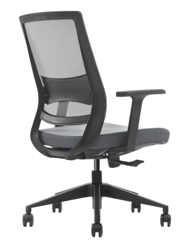 Chaise de bureau Phoenix ergonomique - réglable - dossier résille et assise tissu nano tissé - VDD World