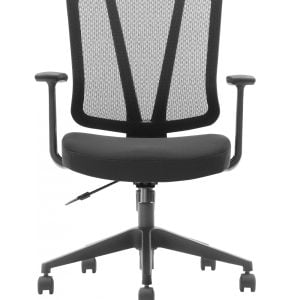 Chaise de bureau Denver classique - réglable ergonomiquement - tissu résille - noir