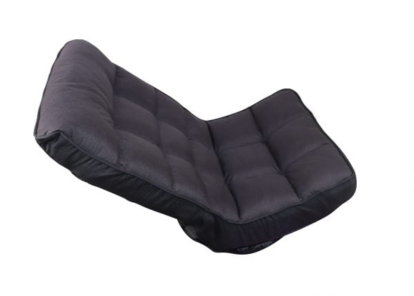 Chaise longue - chaise de jeu - chaise de sol - dossier réglable et pliable - noir - VDD World