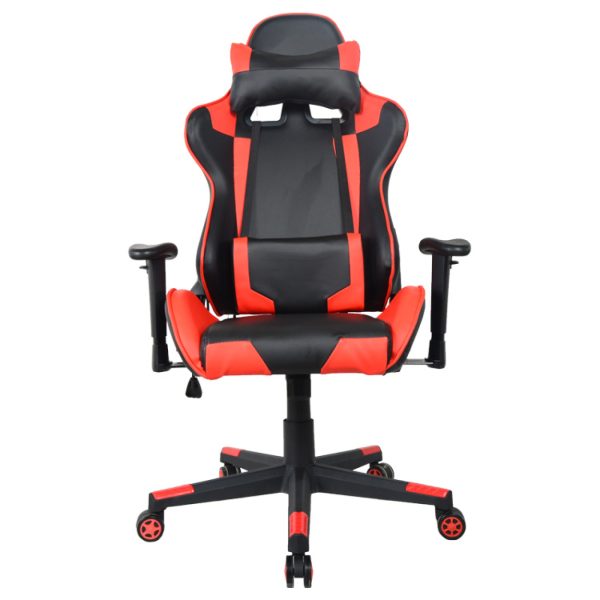 Chaise de bureau Racing Gaming Chair Style High Design Thomas - rouge noir - VDD World