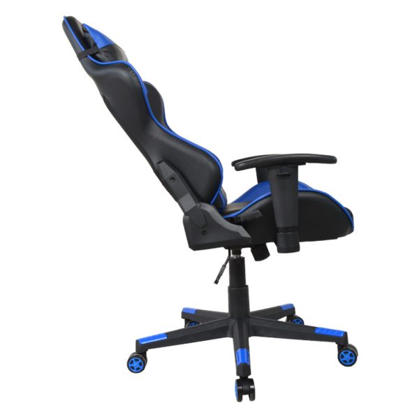 Chaise de bureau racing gaming gaming style high design Thomas noir bleu - VDD World