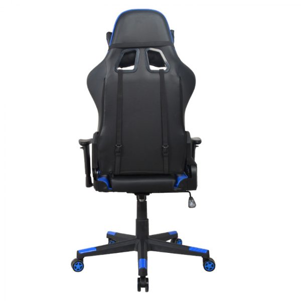 Chaise de bureau racing gaming gaming style high design Thomas noir bleu - VDD World