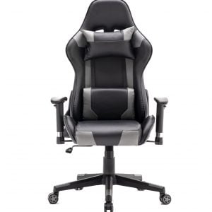 Chaise gaming Thomas - chaise de bureau racing style gaming - gris noir