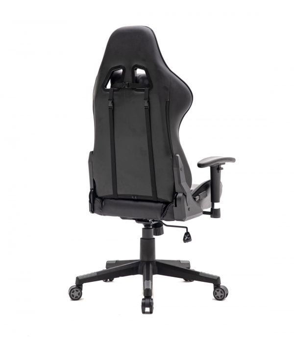 Chaise gaming Thomas - chaise de bureau racing style gaming - gris noir - VDD World