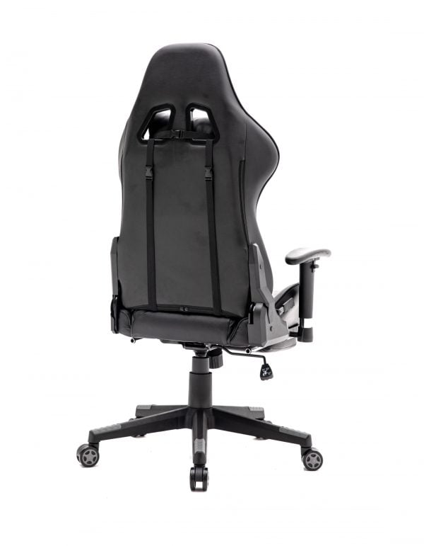 Chaise de jeu avec repose-pieds Thomas - chaise de bureau - réglable de manière ergonomique - VDD World
