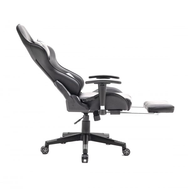 Chaise de jeu avec repose-pieds Thomas - chaise de bureau - réglable de manière ergonomique - VDD World