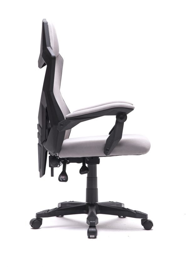Chaise de bureau Fresno - chaise de jeu - gris - VDD World