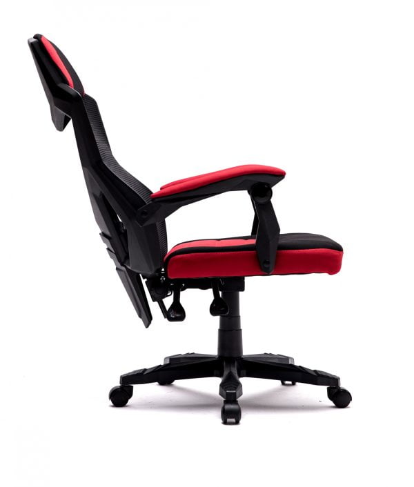 Chaise de bureau Fresno - chaise de jeu - noir rouge - VDD World