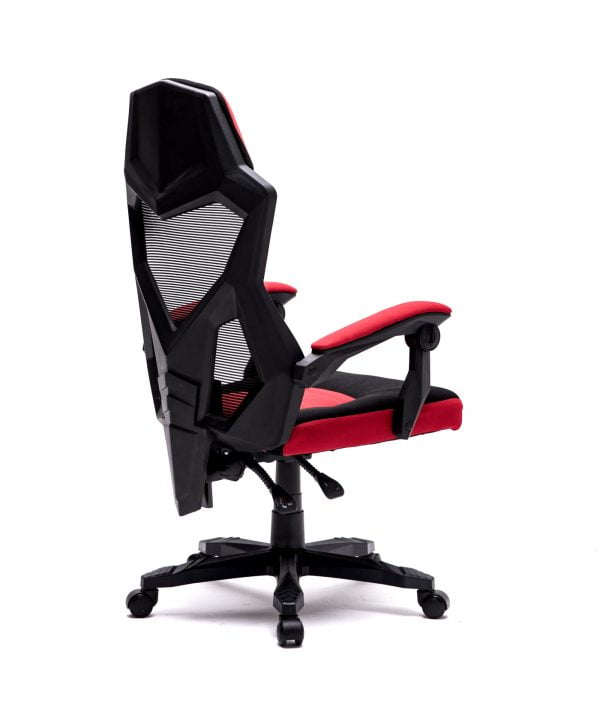 Chaise de bureau Fresno - chaise de jeu - noir rouge - VDD World