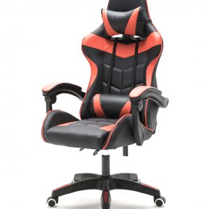 Game Chair Cyclone Teens - Chaise de bureau - Chaise de jeu de course - Rouge noir