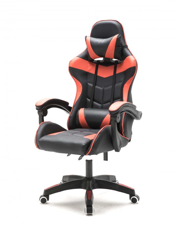 Game Chair Cyclone Teens - Chaise de bureau - Chaise de jeu de course - Rouge noir - VDD World