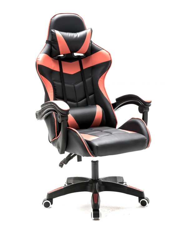 Game Chair Cyclone Teens - Chaise de bureau - Chaise de jeu de course - Rouge noir - VDD World