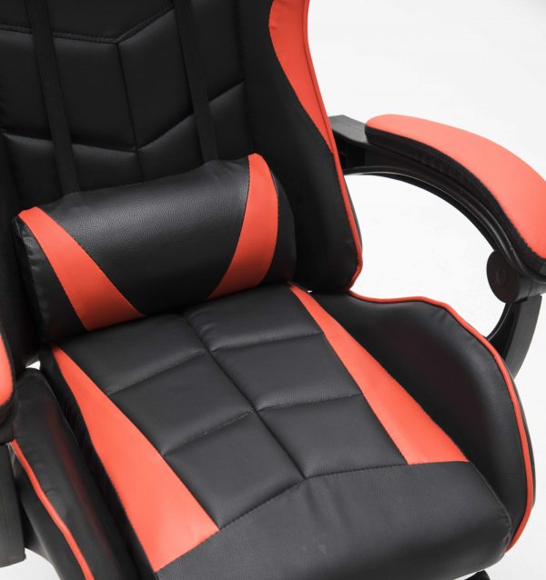 Game Chair Cyclone Teens - Chaise de bureau - Chaise de jeu de course - Rouge noir - VDD World