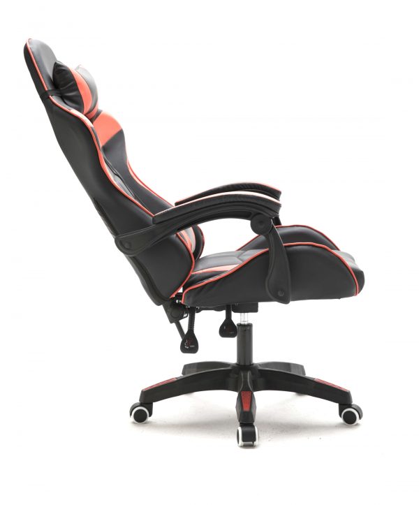 Game Chair Cyclone Teens - Chaise de bureau - Chaise de jeu de course - Rouge noir - VDD World